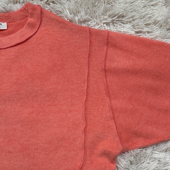 🎉HP🎉 Zenana Hacci Exposed Seam Sweater 💗 Coral - Picture 6 of 14